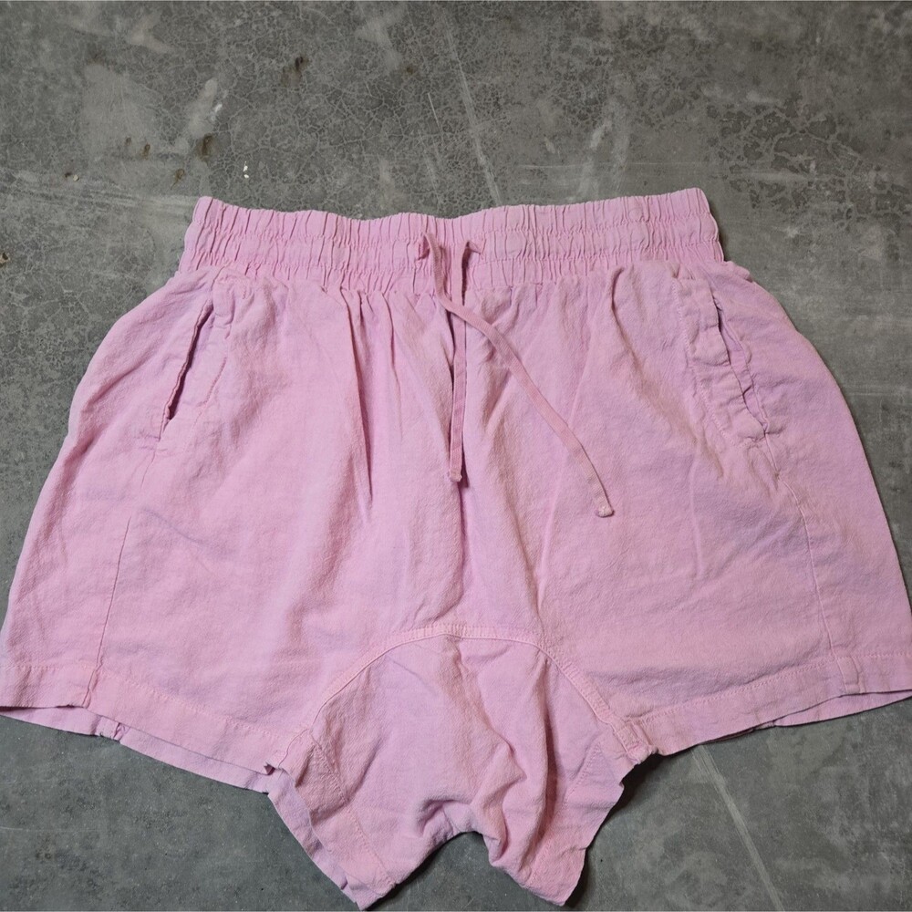 Free People Need To Escape Linen Blend Light Pink Woman’s Shorts Size M